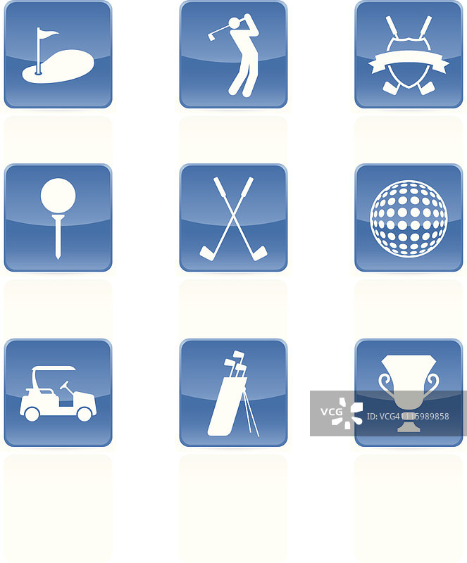 高尔夫球/高尔夫球图标/按钮图片素材