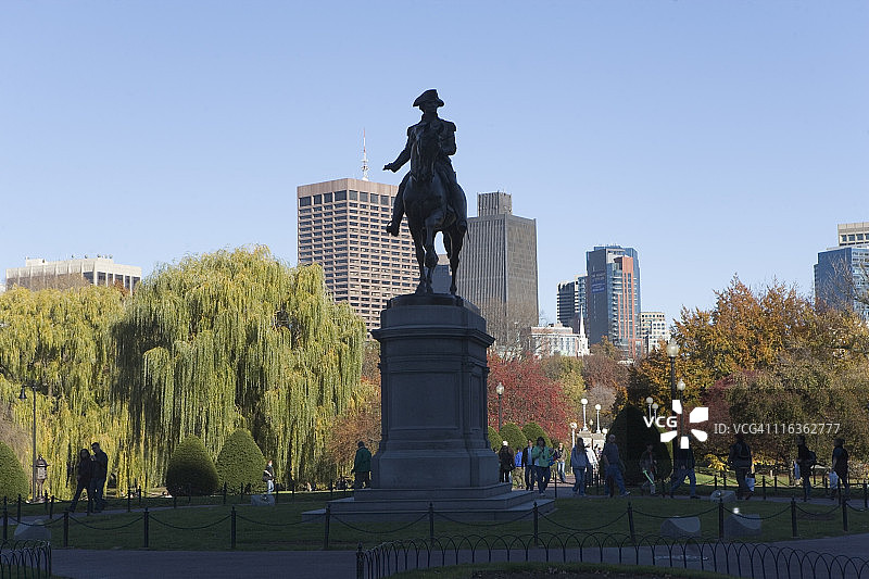 美国，马萨诸塞州，波士顿，乔治·华盛顿纪念碑图片素材