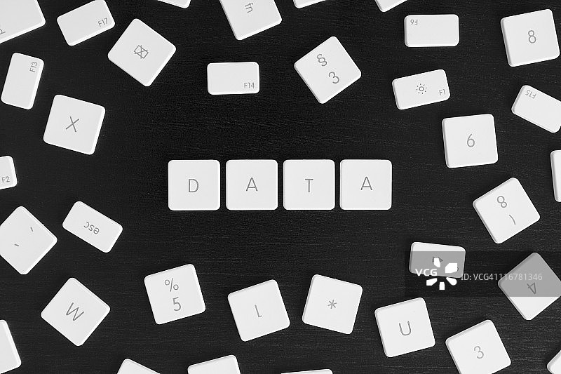 拼写单词DATA的计算机键图片素材