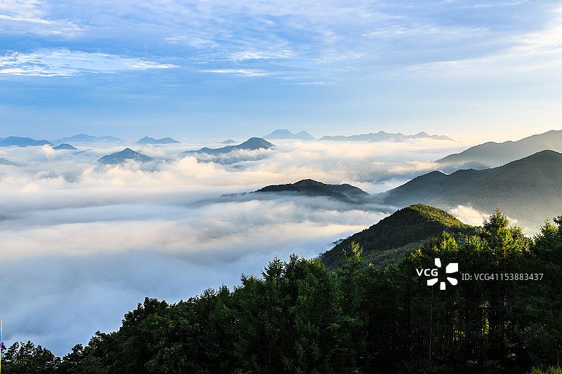 山与云海的景观图片素材
