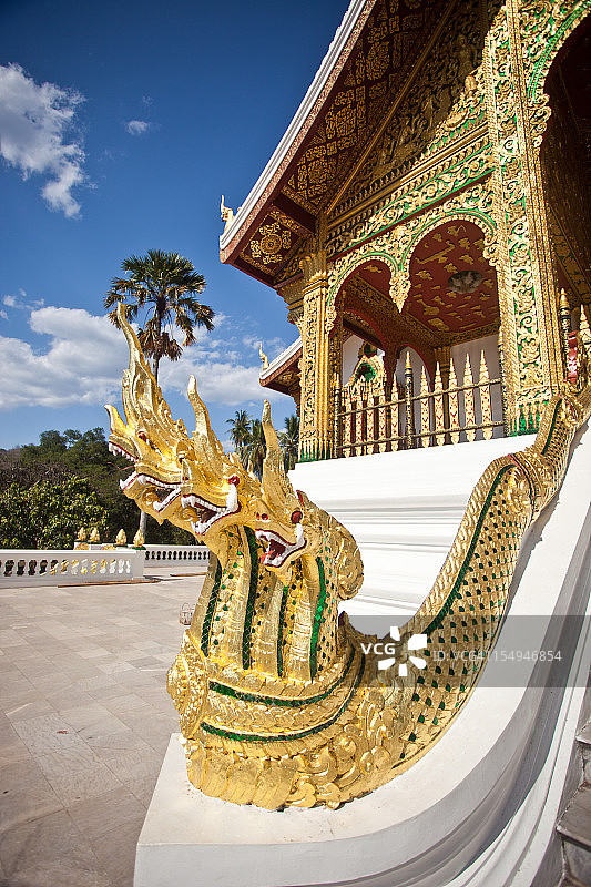 老挝琅勃拉邦的博物馆寺庙图片素材
