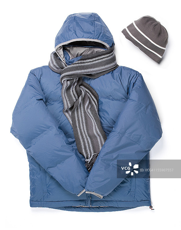 冬季皮大衣，围巾和帽子图片素材