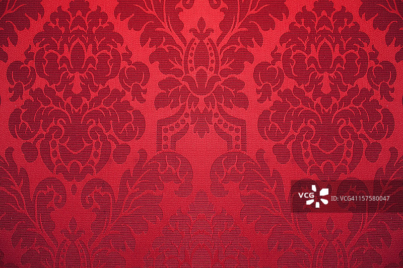 红色的丝绸墙纸和装饰品图片素材