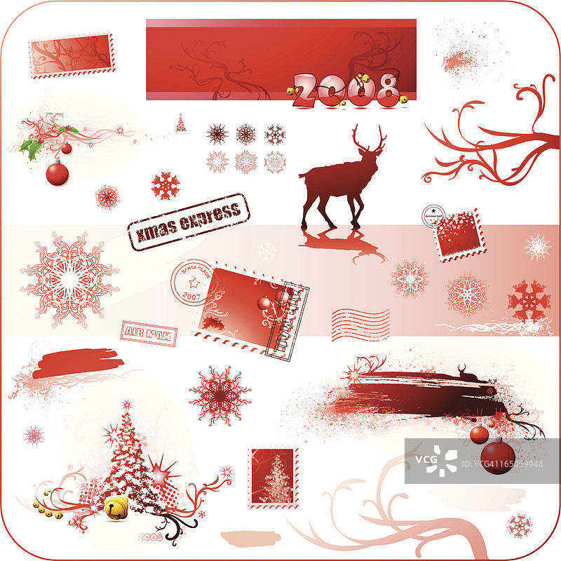 圣诞设计元素2008图片素材
