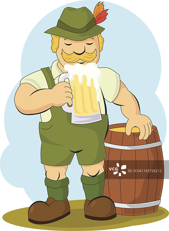 德国喝啤酒图片素材