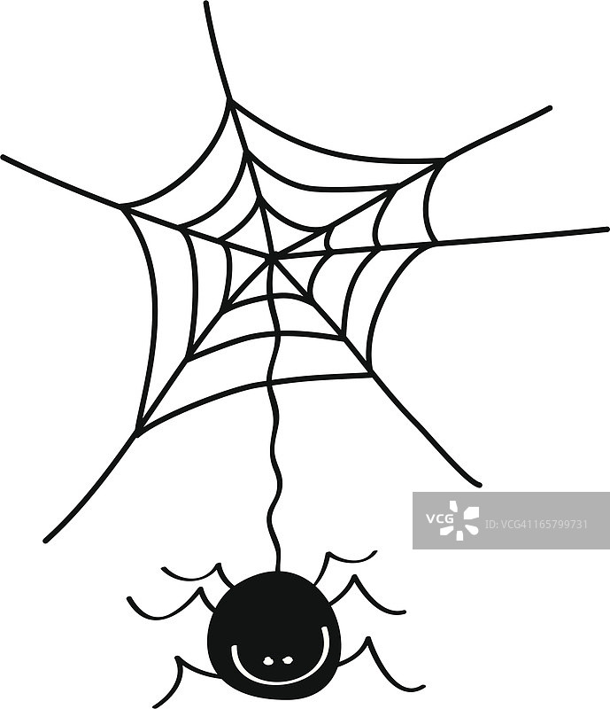 蜘蛛网卡通图片素材