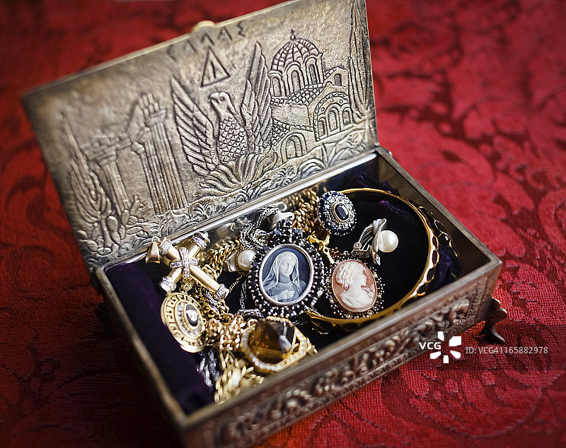 古董珠宝盒图片素材