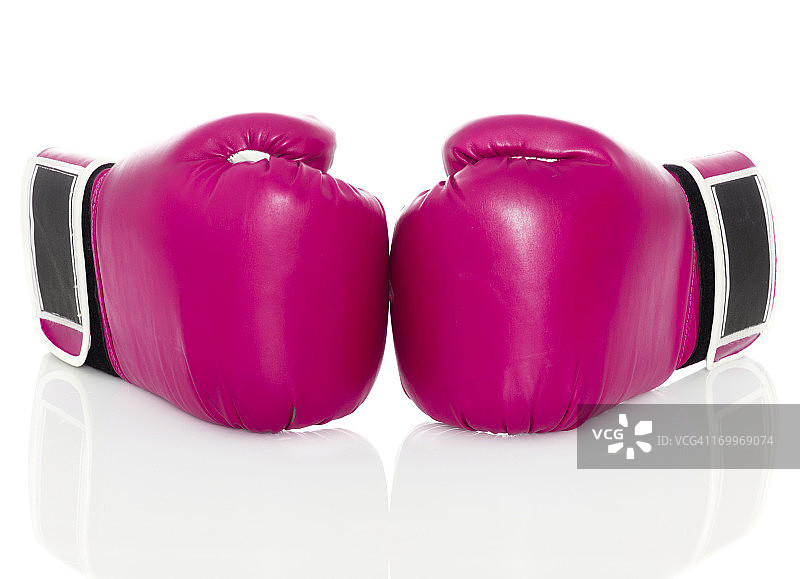 粉红色的拳击手套图片素材