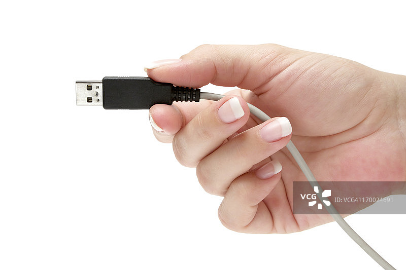 连接USB线缆图片素材