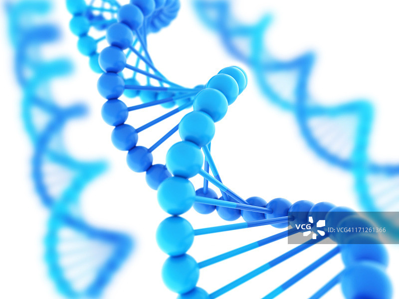 不同深浅的蓝色数字DNA链图片素材