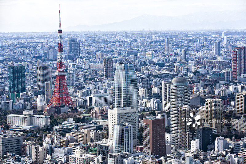 东京的标志性建筑和景观。图片素材