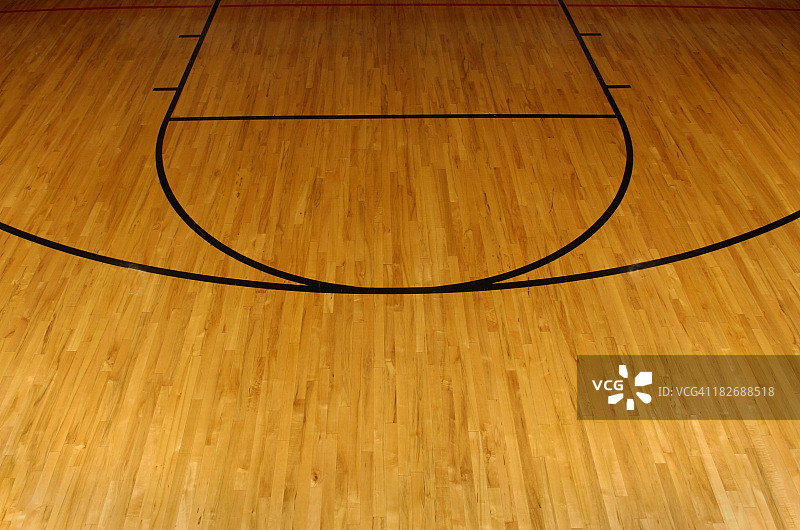 篮球场的简单鸟瞰图图片素材