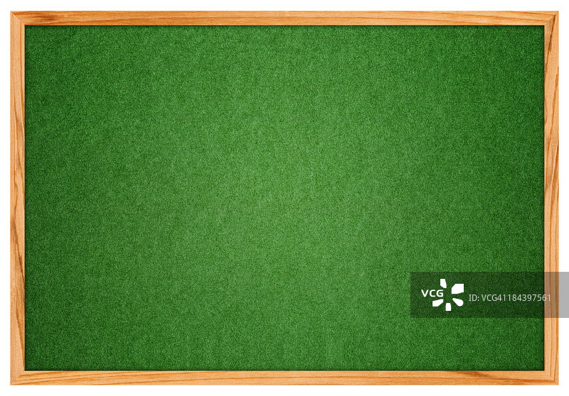 空白的绿色木板纹理隔离在白色背景(剪切路径!)图片素材