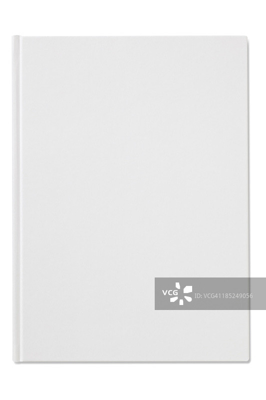 纯空白的白色笔记本孤立在白色背景图片素材