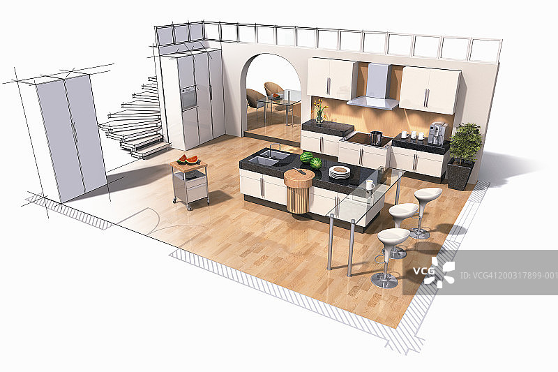 厨房室内设计(Digital)图片素材
