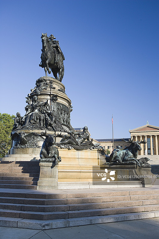 乔治华盛顿纪念碑在埃金斯椭圆形图片素材