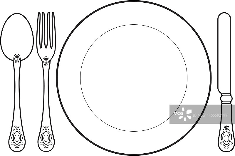 盘子和餐具图片素材