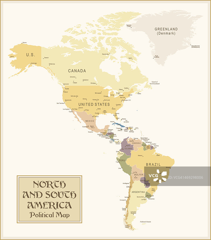 北美和南美的古地图图片素材