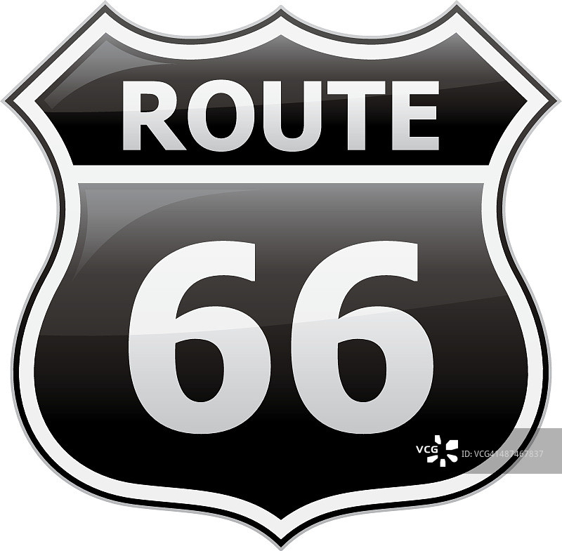66号公路标志图片素材