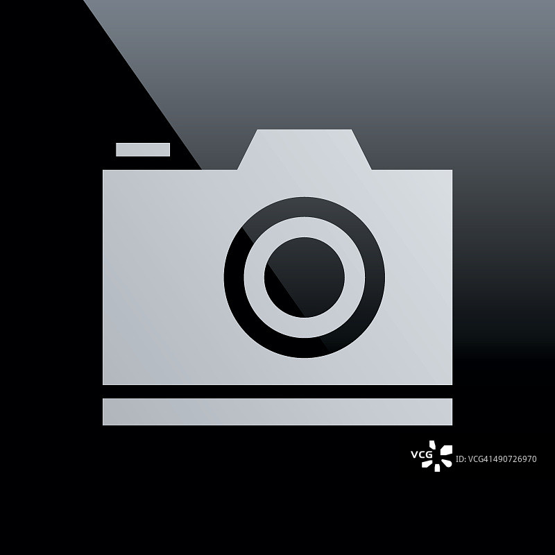 黑色背景上的数码相机图标。——CoreSeries图片素材