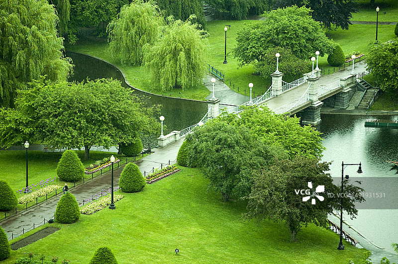 泻湖桥，波士顿公共花园图片素材