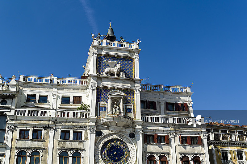 意大利，威尼斯，圣马可广场，Torre dell'Orologio图片素材