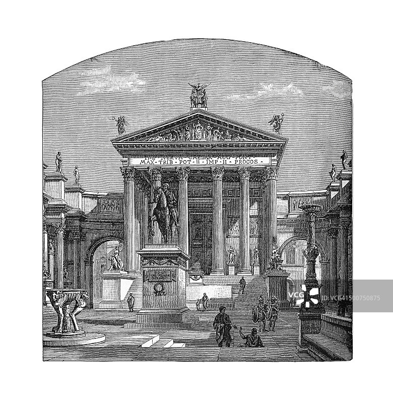 希腊雅典娜雅典娜神庙(古雕刻)图片素材