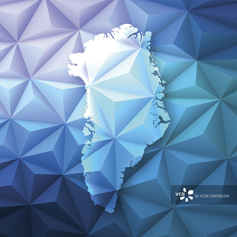 格陵兰抽象多边形背景-低多边形，几何图片素材