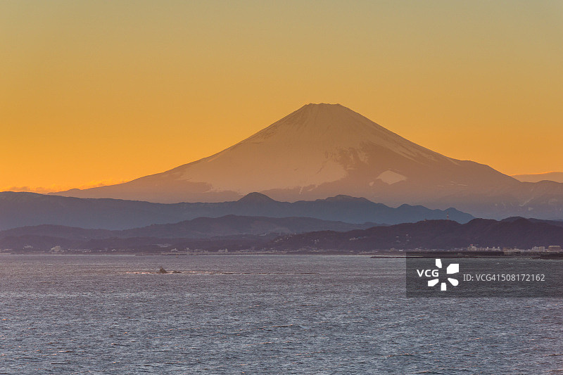 富士山的黄昏图片素材
