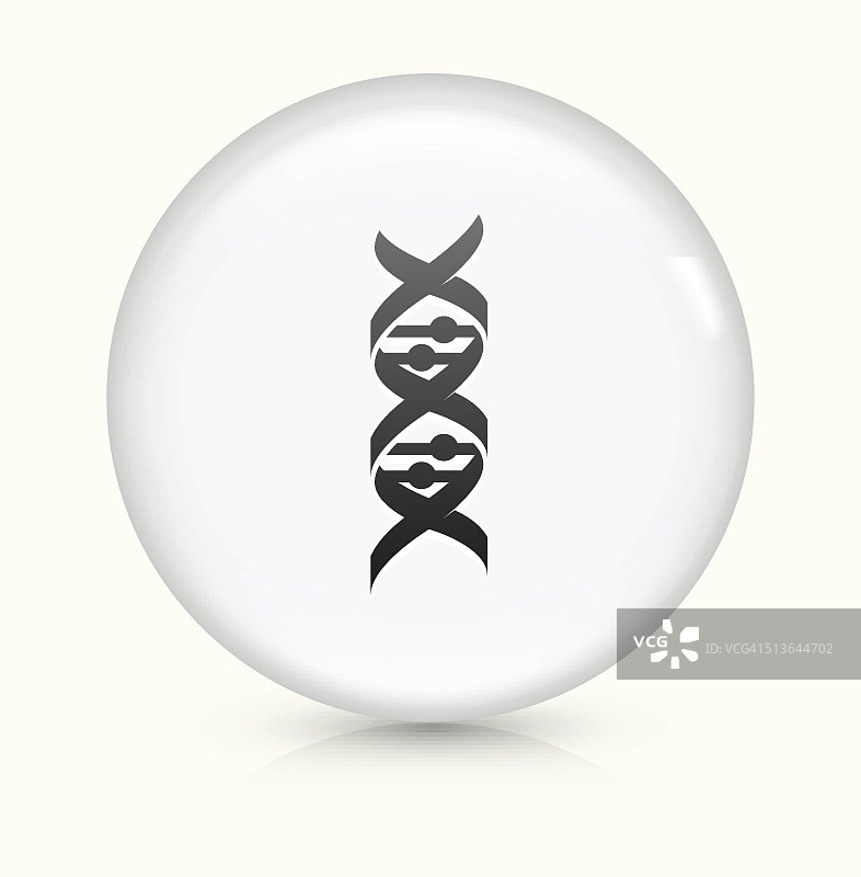 DNA图标上白色圆形矢量按钮图片素材