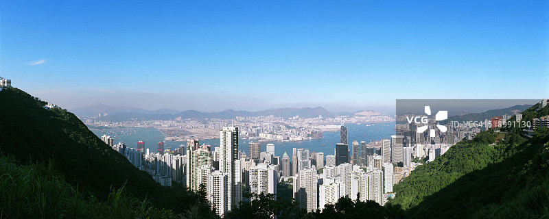 从太平山顶看香港图片素材