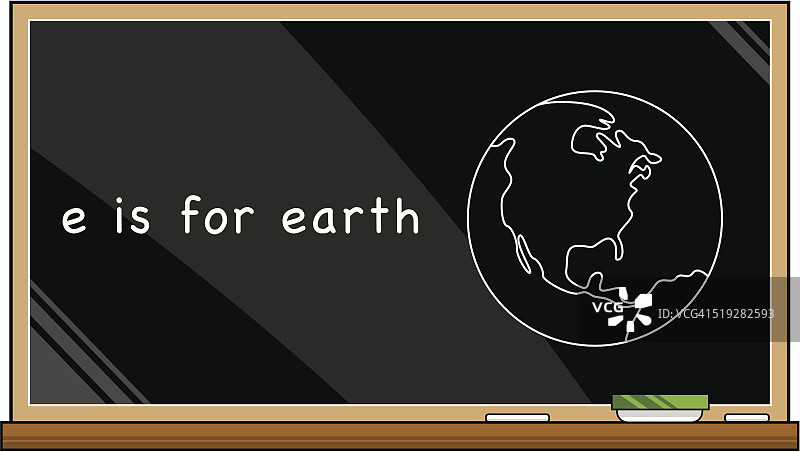 E是地球学校黑板图片素材