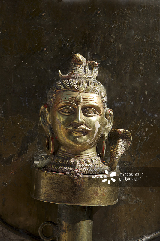 贾格迪什神庙，湿婆神的铜像，乌代普尔，拉贾斯坦邦，印度图片素材