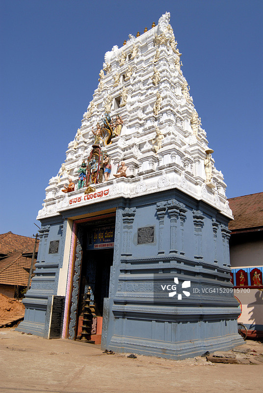 卡纳塔克邦乌得皮的克利须那神庙入口图片素材
