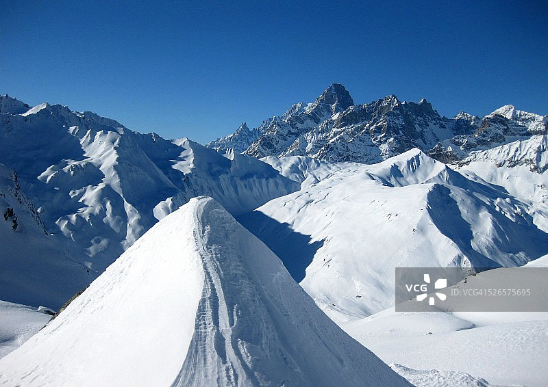 阿尔卑斯山山峰Valais瑞士图片素材