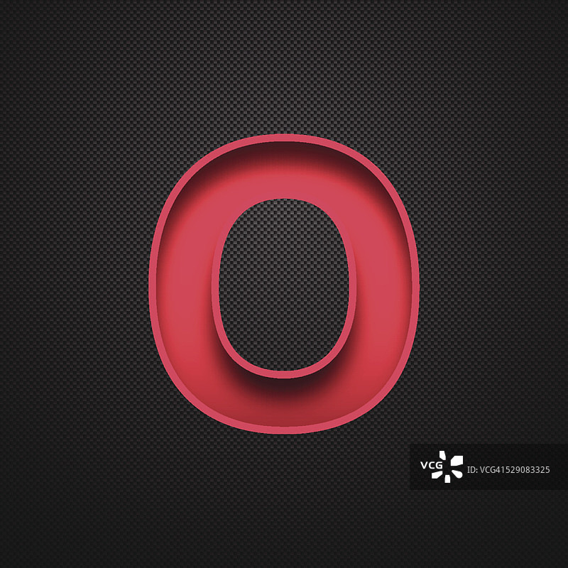 字母O设计-红色字母碳纤维背景图片素材