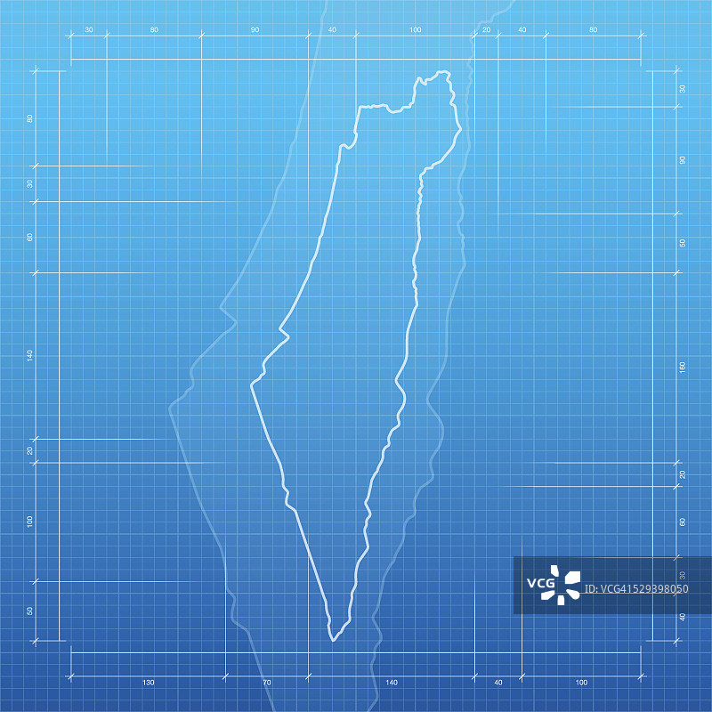 以色列地图上的蓝图背景图片素材
