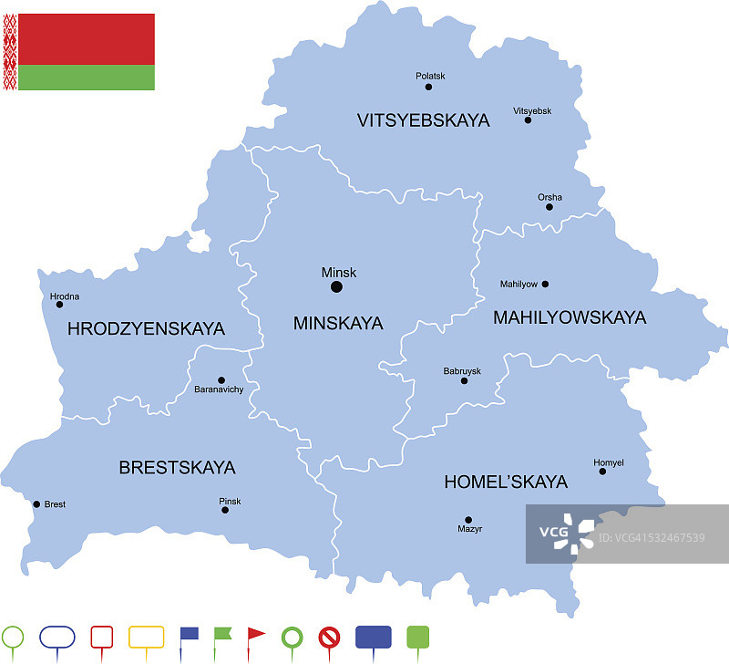 白俄罗斯的地图图片素材
