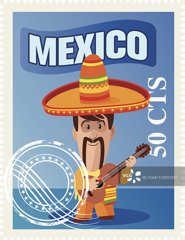 墨西哥的邮票图片素材