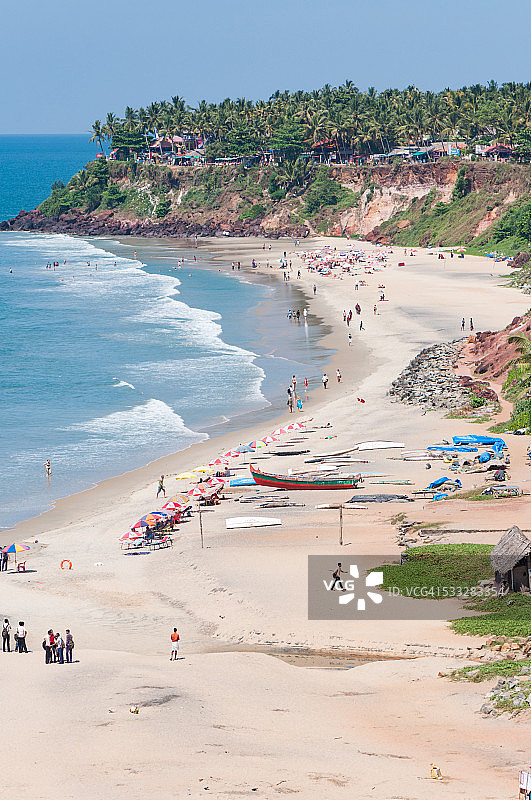 Varkala海滩，Thiruvananthapuram，印度喀拉拉邦图片素材