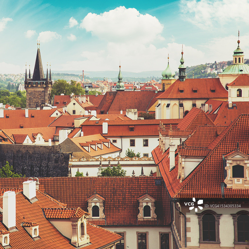 布拉格城市屋顶图片素材