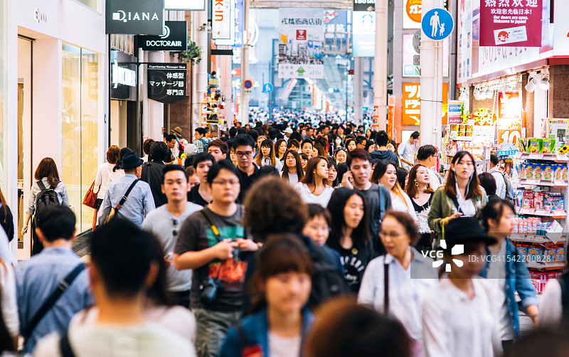 日本拥挤的街道图片素材