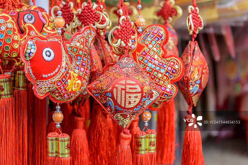 五彩缤纷的中国结装饰图片素材
