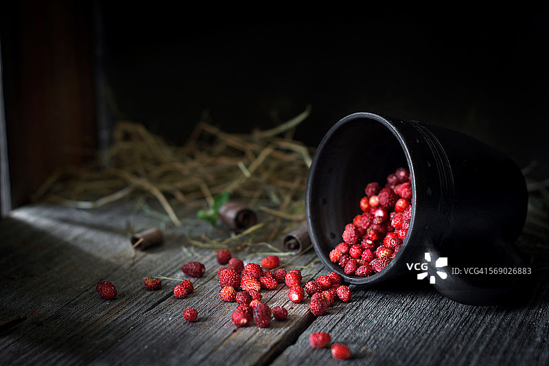 野草莓，乡村静物图片素材