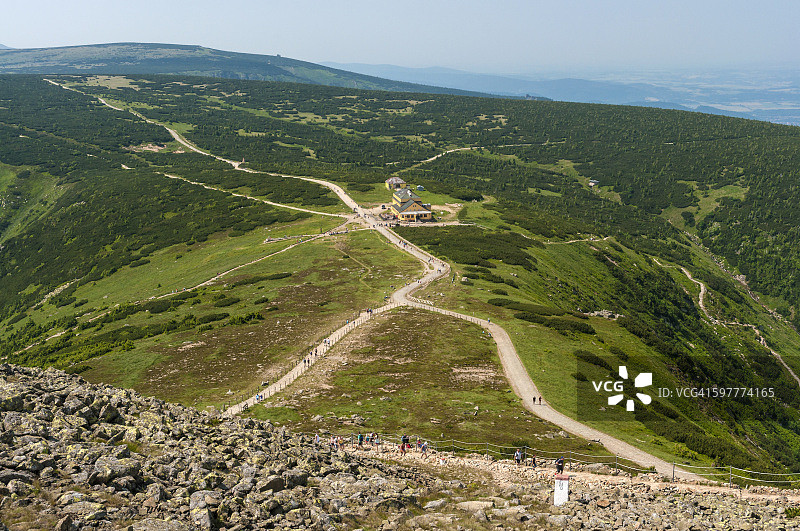 Karkonosze山的全景图片素材