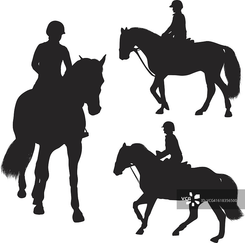女人骑着马图片素材