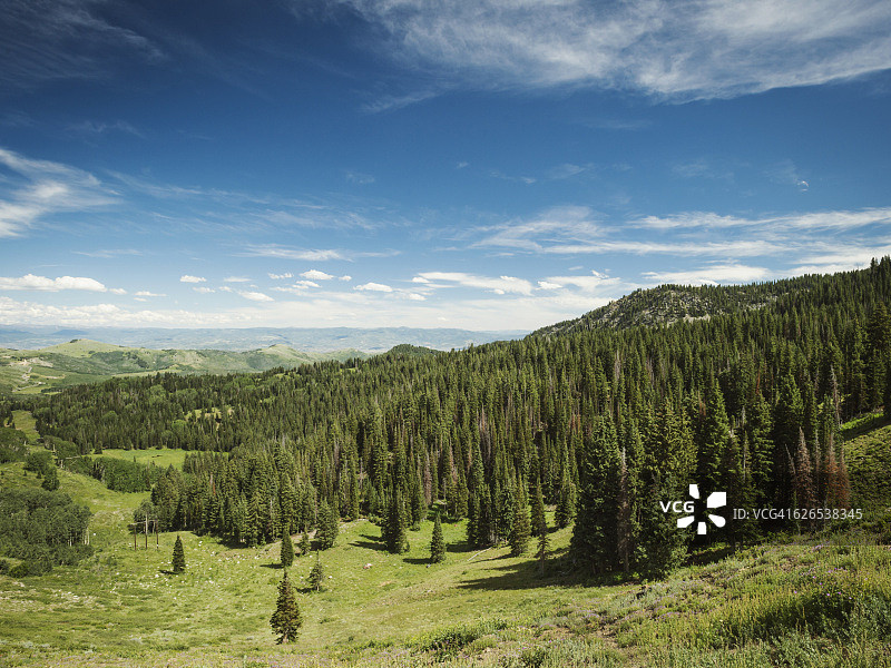 美国犹他州盐湖城，风景秀丽，山景秀丽图片素材