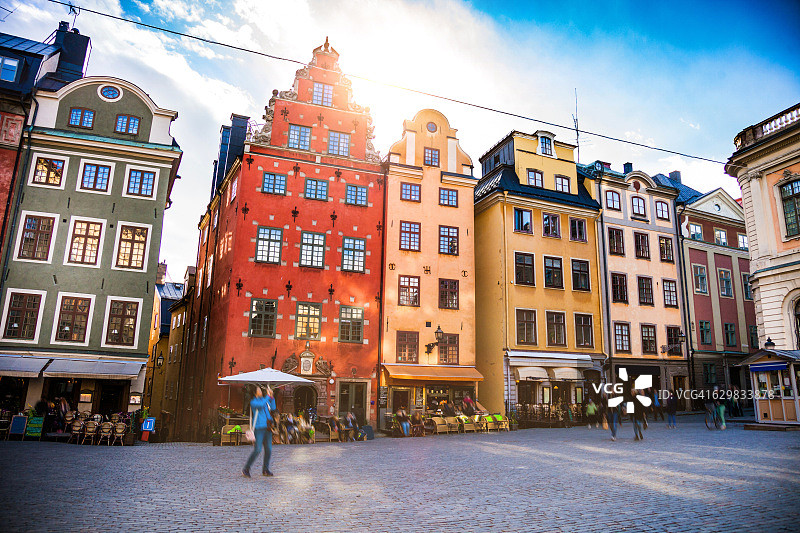 斯德哥尔摩，瑞典，老城和城镇广场图片素材