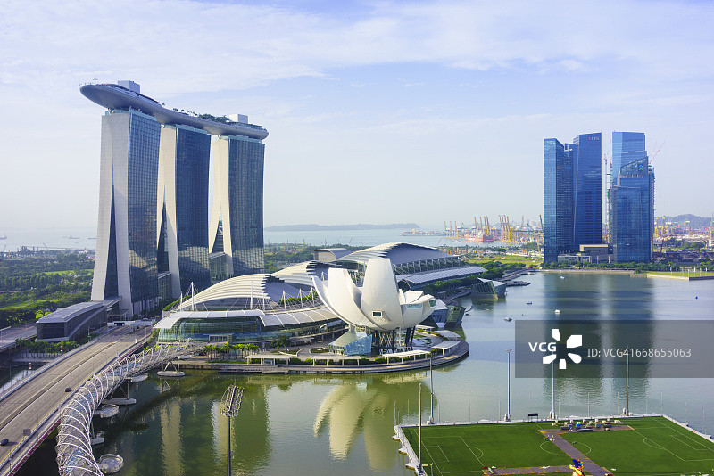 新加坡滨海湾金沙和艺术科学博物馆图片素材