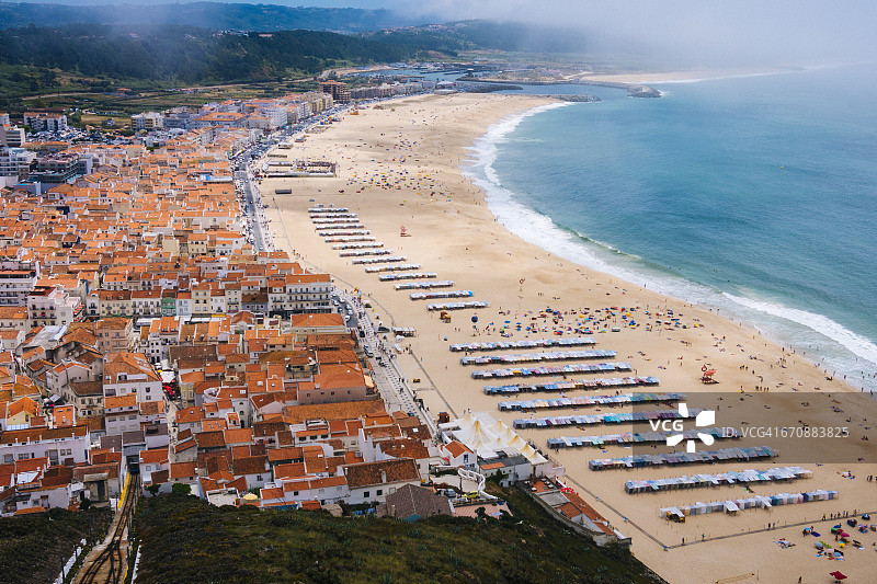 葡萄牙，纳扎尔，海滩图片素材